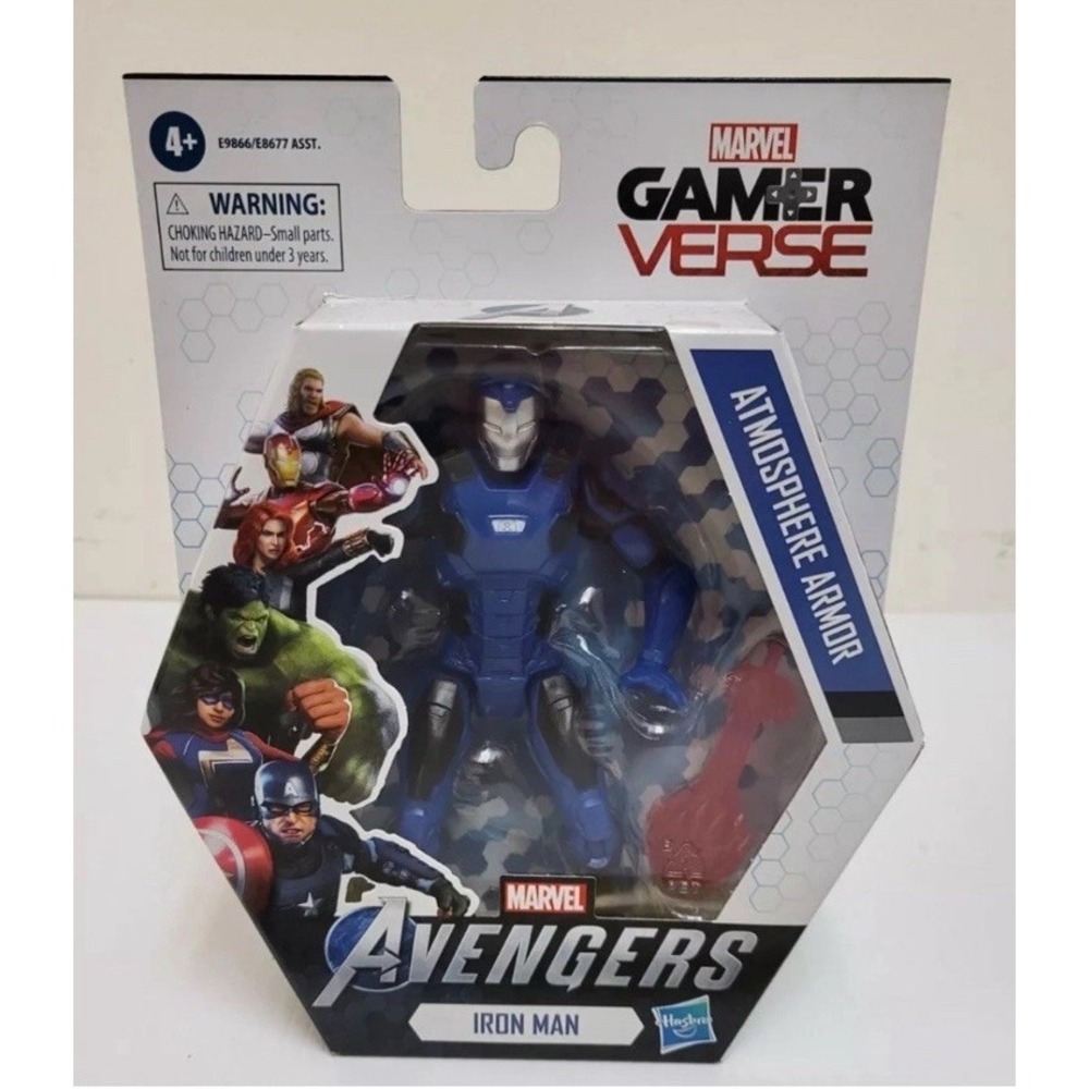 Hasbro Marvel Gamer Verse Atmosphere Armor Iron Man 6in Action Figure E9866 Blue